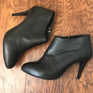Young and Tan booties from Canada. Leather tops!